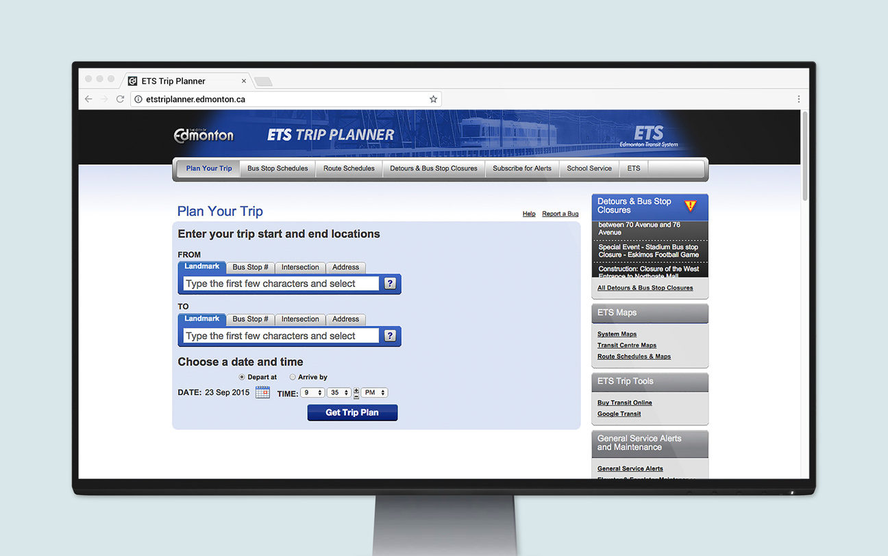 ETS Trip Planner: Web App - Trevor van Gorp