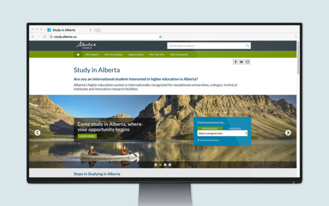 Study in Alberta: Website